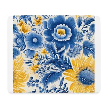 Blossom Mosaic - Mouse Pad (horizontal) - white - Front