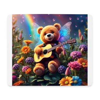 Teddybär singt dir ein Lied - Mousepad (Querformat) - Weiß - Vorne