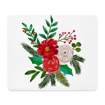 Winter Weihnachten Watercolor Christmas Florals - Mouse Pad (horizontal) - white - Front