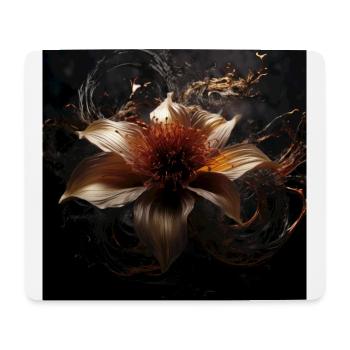 Luxury Glamorous Flower Fluid Abstract - Mousepad (Querformat) - Weiß - Vorne
