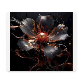 Luxury Glamorous Flower Fluid Abstract - Mousepad (Querformat) - Weiß - Vorne