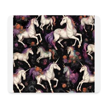 Licornes Licorne Fantasy Mix - Tapis de souris (format paysage) - blanc - Devant