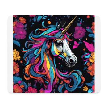Fantasy Einhorn Pop Art - Mousepad (Querformat) - Weiß - Vorne