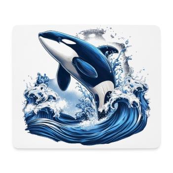 Orque bleue - Tapis de souris (format paysage) - blanc - Devant