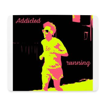 Jogger, man addicted to running - Mouse Pad (horizontal) - white - Front