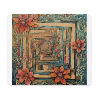 floral tunnel - Mousepad (Querformat) - Weiß - Vorne