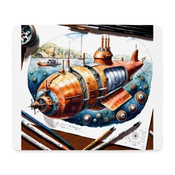 Submarine #6 - Mouse Pad (horizontal) - white - Front