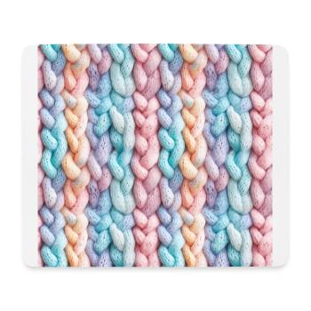 Pastel Knit Waves - Mouse Pad (horizontal) - white - Front