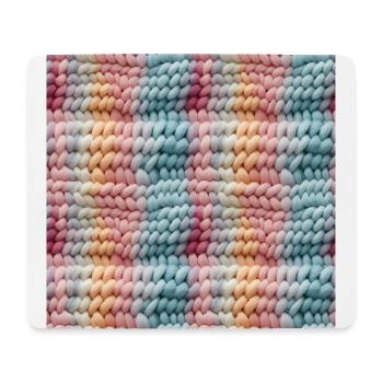 Pastel Knit Waves - Mouse Pad (horizontal) - white - Front