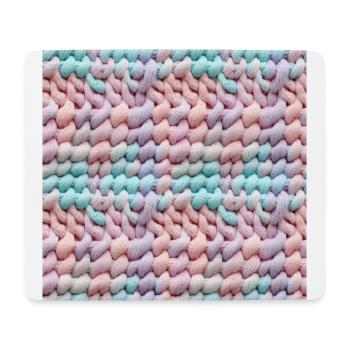 Pastel Knit Waves - Mouse Pad (horizontal) - white - Front