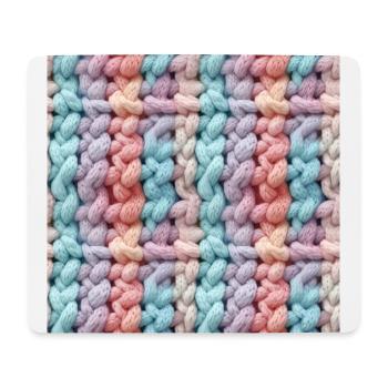 Vagues en tricot pastel - Tapis de souris (format paysage) - blanc - Devant