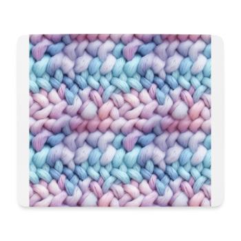 Pastel Knit Waves - Mouse Pad (horizontal) - white - Front