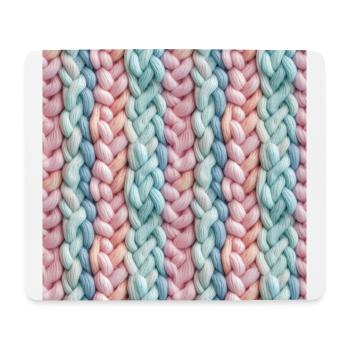 Pastel Knit Waves - Mouse Pad (horizontal) - white - Front