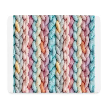 Pastel Knit Waves - Mouse Pad (horizontal) - white - Front