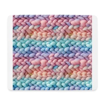 Pastel Knit Waves - Mouse Pad (horizontal) - white - Front