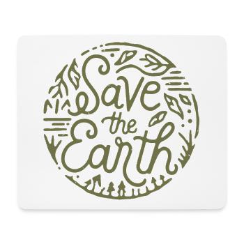 Save the earth - Mouse Pad (horizontal) - white - Front