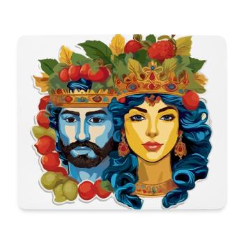 teste di moro - Mousepad (Querformat) - Weiß - Vorne