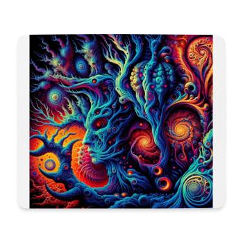 Psy forest fractal - Mousepad (Querformat) - Weiß - Vorne