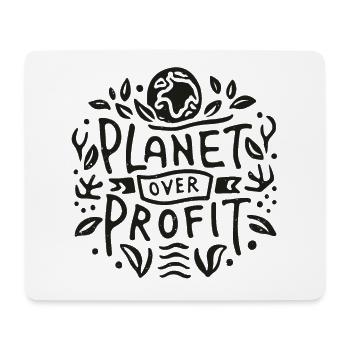 Planet over profit - Tapis de souris (format paysage) - blanc - Devant