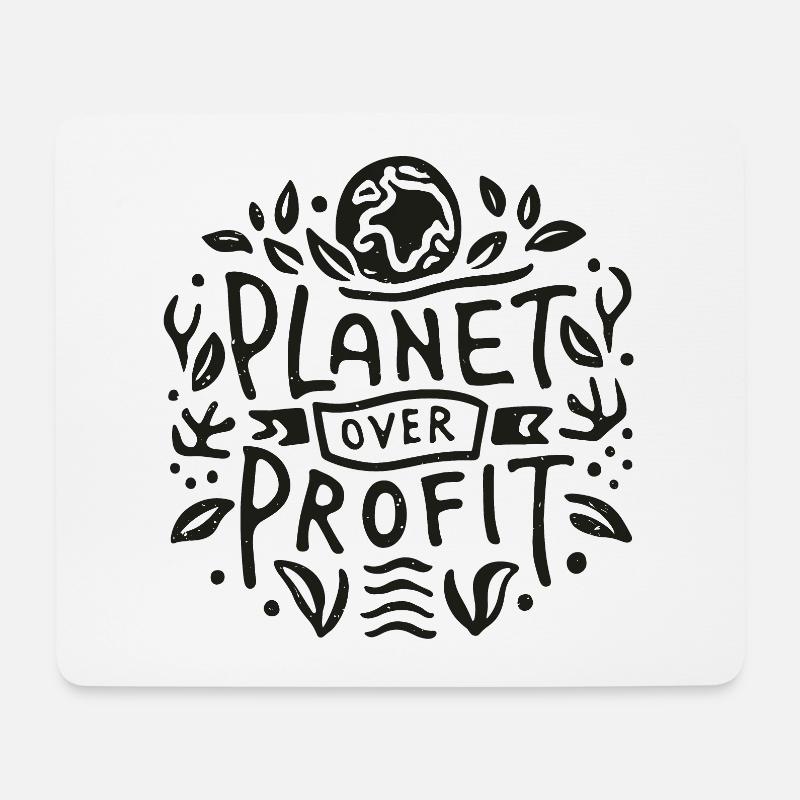Planet vor Profit - Mousepad (Querformat) - Weiß