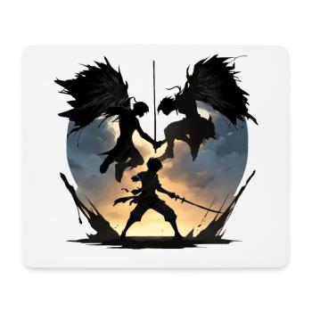 Epic of : Anime Fight Scene - Mouse Pad (horizontal) - white - Front