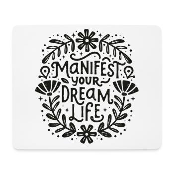 Manifestiere dein Traumleben: Gesetz der Anziehung - Mousepad (Querformat) - Weiß - Vorne