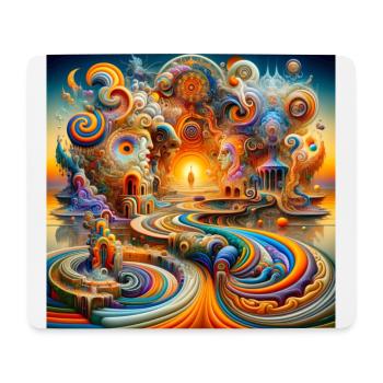 Tempel Psyart - Mousepad (Querformat) - Weiß - Vorne