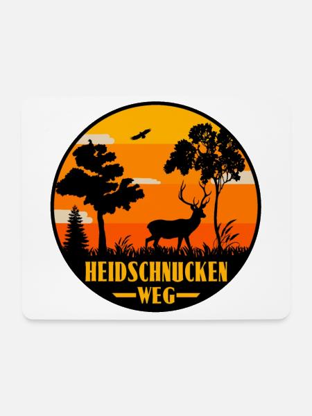 Heidschnuckenweg - Mousepad (Querformat) - Weiß