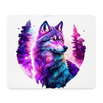 Wolf - Mouse Pad (horizontal) - white - Front