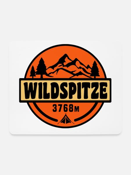 Wildspitze - Mousepad (Querformat) - Weiß