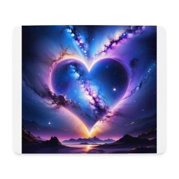 coeur boréale - Tapis de souris (format paysage) - blanc - Devant