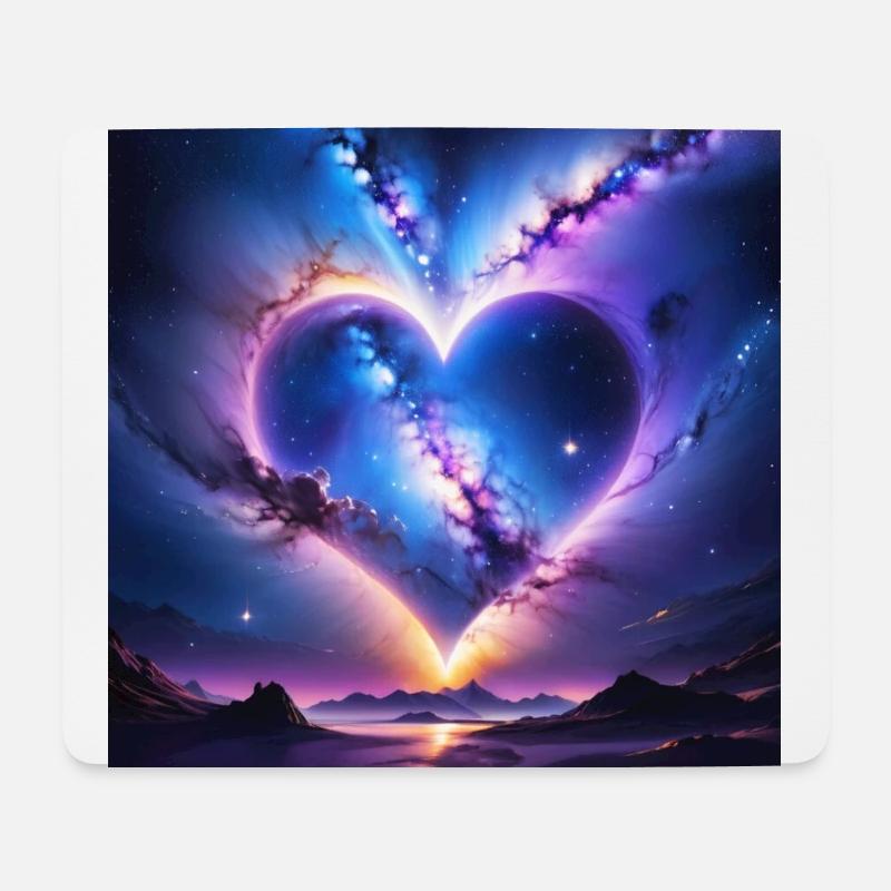 Boreales Herz - Mousepad (Querformat) - Weiß