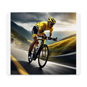 Victoire montagneuse : le Maillot Jaune attaque - Tapis de souris (format paysage) - blanc - Devant