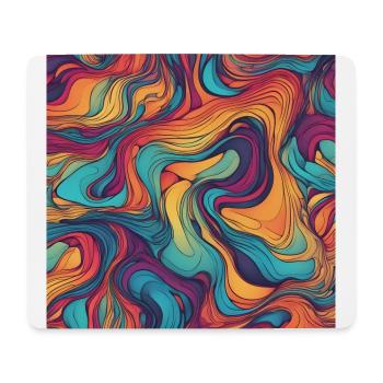 Mauspad bunte Tintenfluss-Mauspad-Matte - Mousepad (Querformat) - Weiß - Vorne