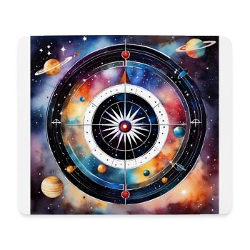 Universum des Darts - Mousepad (Querformat) - Weiß - Vorne