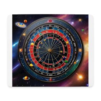 Astronomische Genauigkeit - Darts im Weltraum - Mousepad (Querformat) - Weiß - Vorne