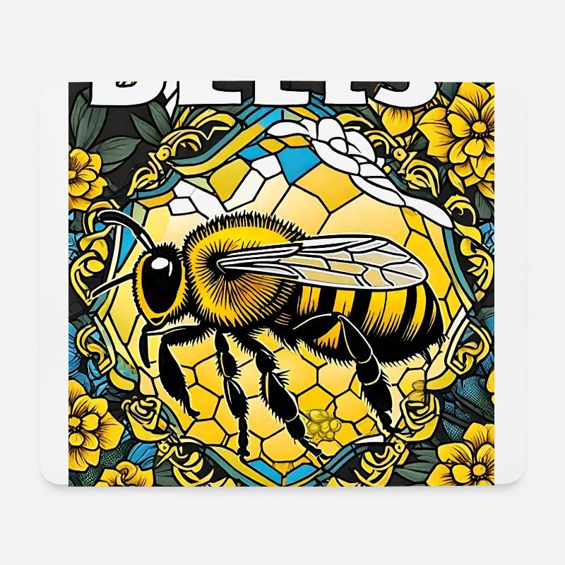Buzzing Bee - Mouse Pad (horizontal) - white