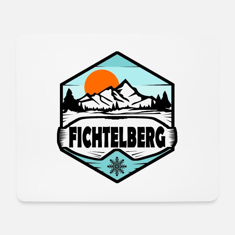 Fichtelberg - Mousepad (Querformat) - Weiß