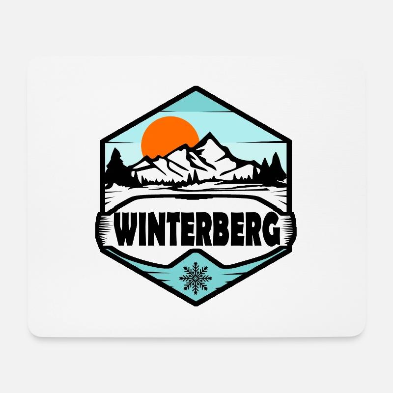 Winterberg - Mousepad (Querformat) - Weiß