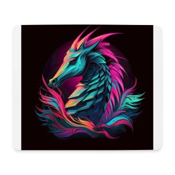 Das zweifarbige Seepferdchen - Mousepad (Querformat) - Weiß - Vorne
