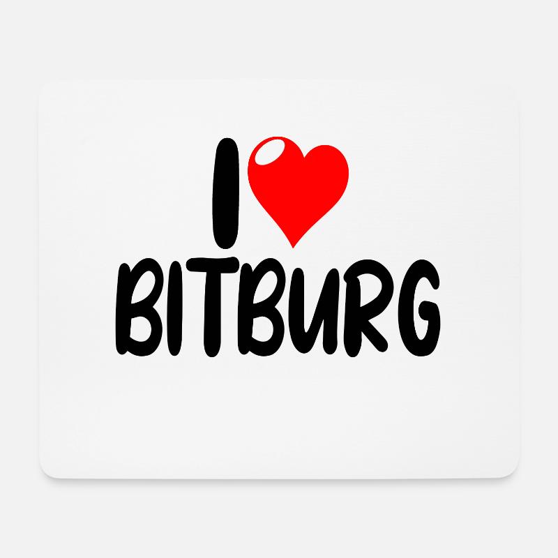 Bitburg - Mousepad (Querformat) - Weiß