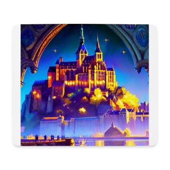 Mont Saint Michel - Traumhaftes Schloss - Mousepad (Querformat) - Weiß - Vorne