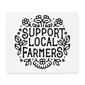 Je soutiens les agriculteurs - Tapis de souris (format paysage) - blanc - Devant