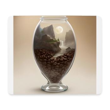 Calm in a Coffee Cup - Mouse Pad (horizontal) - white - Front