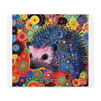 igel, bunt, tier, geschenk, geschenkidee - Mousepad (Querformat) - Weiß - Vorne