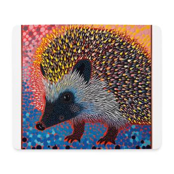 igel, bunt, tier, geschenk, geschenkidee - Mousepad (Querformat) - Weiß - Vorne