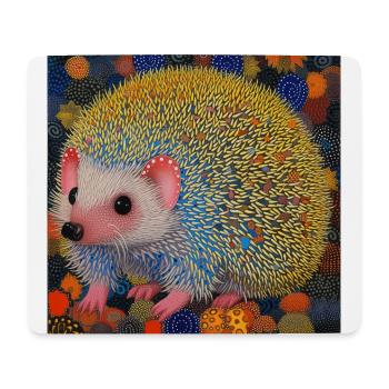 igel, bunt, tier, geschenk, geschenkidee - Mousepad (Querformat) - Weiß - Vorne