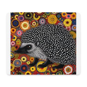 igel, bunt, tier, geschenk, geschenkidee - Mousepad (Querformat) - Weiß - Vorne