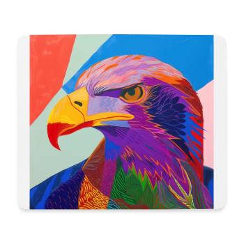 adler, vogel, bunt, tier, geschenk, geschenkidee - Mousepad (Querformat) - Weiß - Vorne