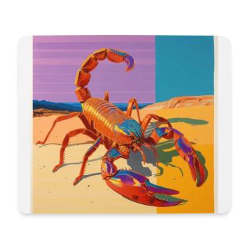 scorpion, bunt, tier, geschenk, geschenkidee - Mousepad (Querformat) - Weiß - Vorne